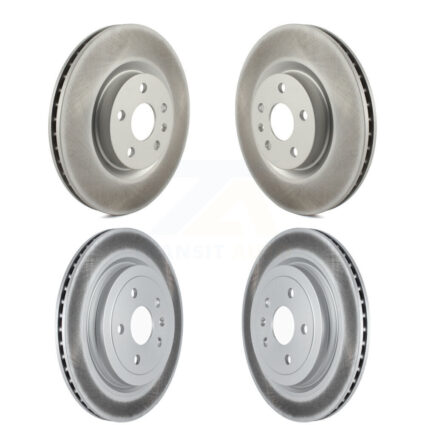 Front Rear Coated Disc Brake Rotors Kit For Cadillac CTS With Heavy Duty Brakes KG-101499
