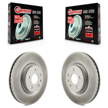 Front Coated Brake Rotors Pair For Cadillac CTS Chevrolet Corvette XTS Buick Regal Caprice KG-101512