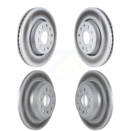 Front Rear Coated Disc Brake Rotors Kit For Jeep Wrangler KG-101563