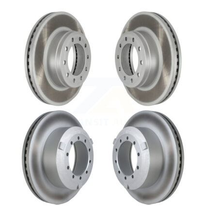 Front Rear Coated Disc Brake Rotors Kit For Ford F-450 Super Duty F-550 F-600 KG-101569