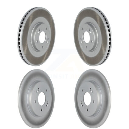 Front Rear Coated Disc Brake Rotors Kit For 2020-2024 Hyundai Palisade Kia Telluride KG-101572