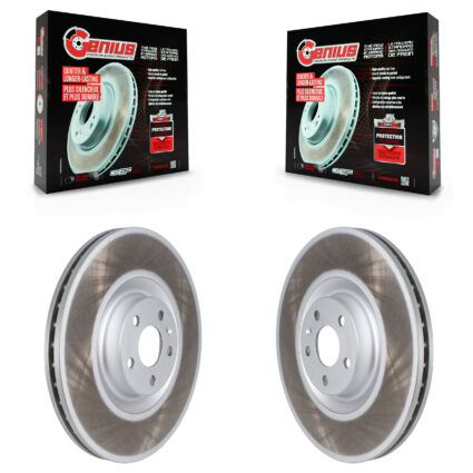 Front Coat Disc Brake Rotors Pair For 2016-2023 Volvo XC90 With 366mm Diameter Rotor KG-101612