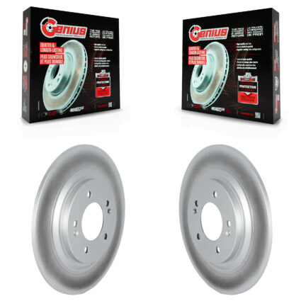 Rear Coated Disc Brake Rotors Pair For Hyundai Kona Electric Kia Soul EV Niro Cadenza KG-101639
