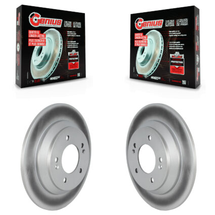 Rear Coated Disc Brake Rotors Pair For Hyundai Kona Kia Seltos Soul KG-101642
