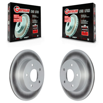 Rear Coated Disc Brake Rotors Pair For Nissan Kicks Altima KG-101655
