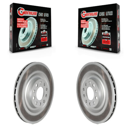 Rear Coated Disc Brake Rotors Pair For Alfa Romeo Stelvio Giulia KG-101798