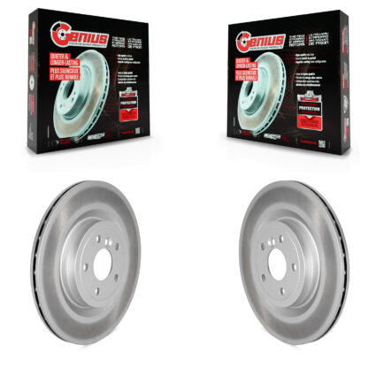 Rear Coated Disc Brake Rotors Pair For Jaguar XE XF KG-101800