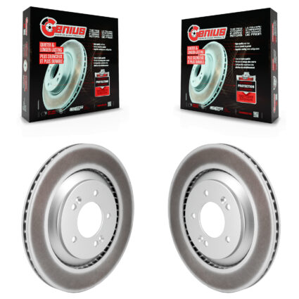 Rear Coated Disc Brake Rotors Pair For Hyundai Elantra N Veloster Kona KG-101830