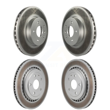 Front Rear Coated Disc Brake Rotors Kit For Cadillac ATS V KG-101836