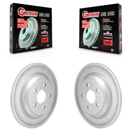 Rear Coated Disc Brake Rotors Pair For Ford Escape Bronco Sport Focus Lincoln Corsair KG-101866