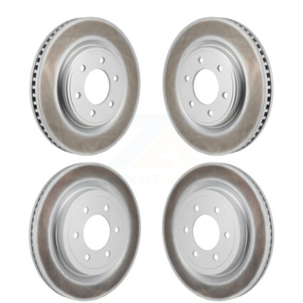 Front Rear Coated Disc Brake Rotors Kit For Ford F-150 KG-101940