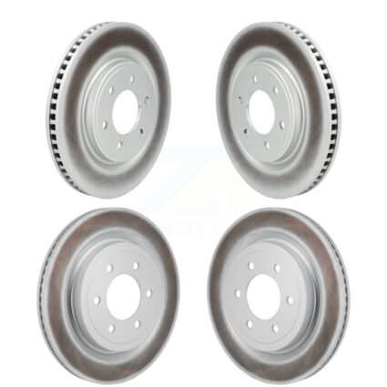 Front Rear Coated Disc Brake Rotors Kit For 2022-2023 Ford F-150 Lightning KG-101941