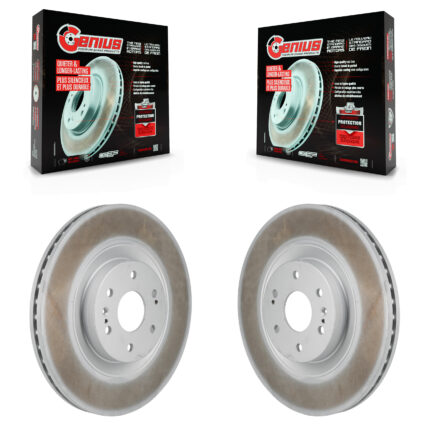 Front Coated Brake Rotor Pair For GMC Sierra 1500 Chevrolet Silverado Limited Cadillac LTD KG-101952