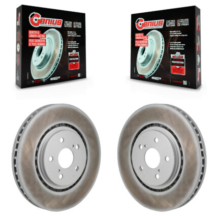 Front Coat Brake Rotors Pair For Toyota Sienna RAV4 Prime bZ4X Subaru Solterra Lexus Crown KG-101954