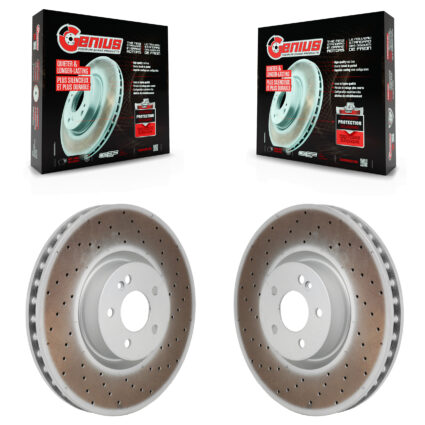 Front Coat Brake Rotor Pair For Mercedes-Benz GLC300 C43 AMG GLC43 E450 E300 E400 E53 E350 KG-101977