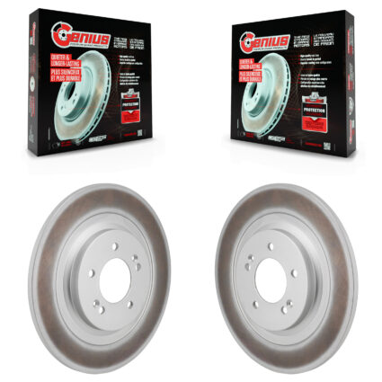 Rear Coated Disc Brake Rotors Pair For Hyundai Sonata Kia K5 KG-101996