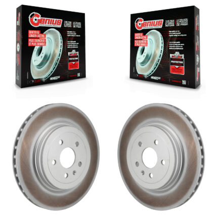 Rear Coated Disc Brake Rotors Pair For Tesla S KG-101997