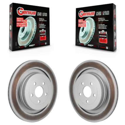 Rear Coated Disc Brake Rotors Pair For Ford Edge Lincoln Nautilus KG-101999