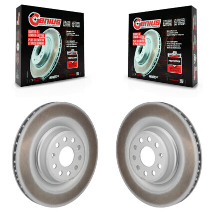 Rear Coated Disc Brake Rotors Pair For Tesla X S KG-102003