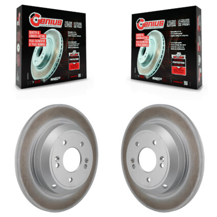 Rear Coated Disc Brake Rotors Pair For Genesis G70 Kia Stinger KG-102011