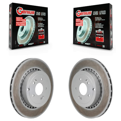 Rear Coated Disc Brake Rotors Pair For Genesis G70 Kia Stinger KG-102012