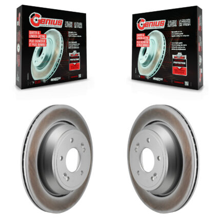 Rear Coated Disc Brake Rotors Pair For Hyundai Equus Kia K900 KG-102014