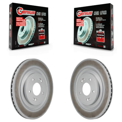 Rear Coated Disc Brake Rotors Pair For Hyundai Santa Fe Kia Sorento KG-102016