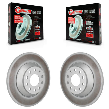 Rear Coated Disc Brake Rotors Pair For 2015-2022 Mercedes-Benz C300 Without Sport Package KG-102019