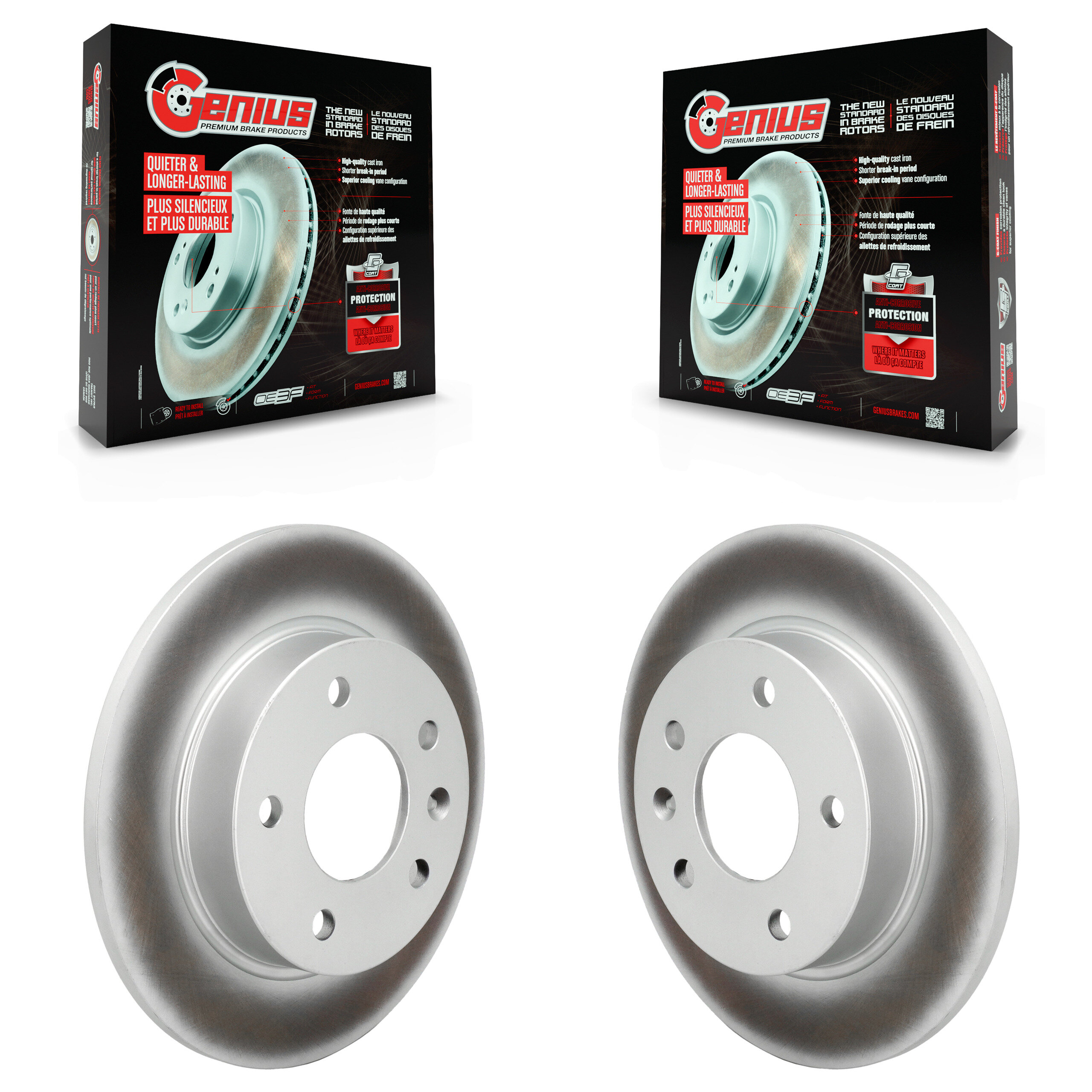 Rear Coated Disc Brake Rotors Pair For Chevrolet Trailblazer Buick Encore GX KG-102022