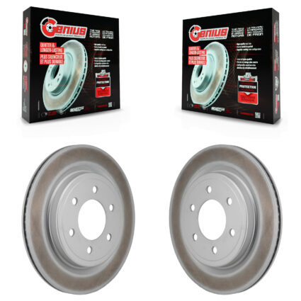 Rear Coated Disc Brake Rotors Pair For Ford F-150 Expedition Lincoln Navigator KG-102024