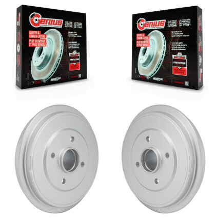 Rear Coated Brake Drums Pair For Nissan Micra Versa Note KG-102041