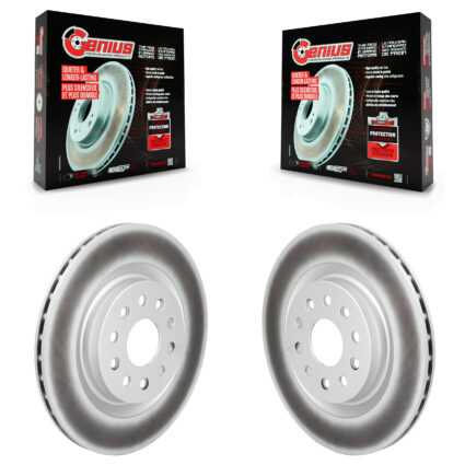 Rear Coated Disc Brake Rotors Pair For Jeep Grand Cherokee L With Vented KG-102056
