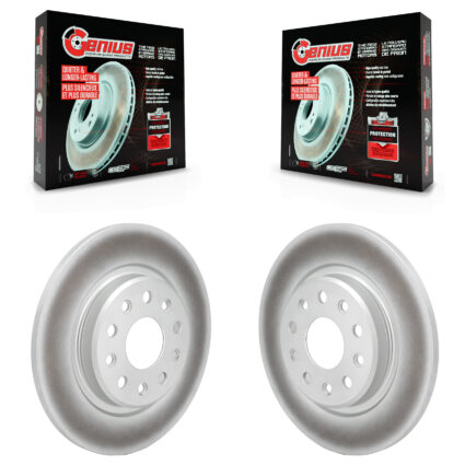 Rear Coated Disc Brake Rotors Pair For Jeep Grand Cherokee L With Solid KG-102057