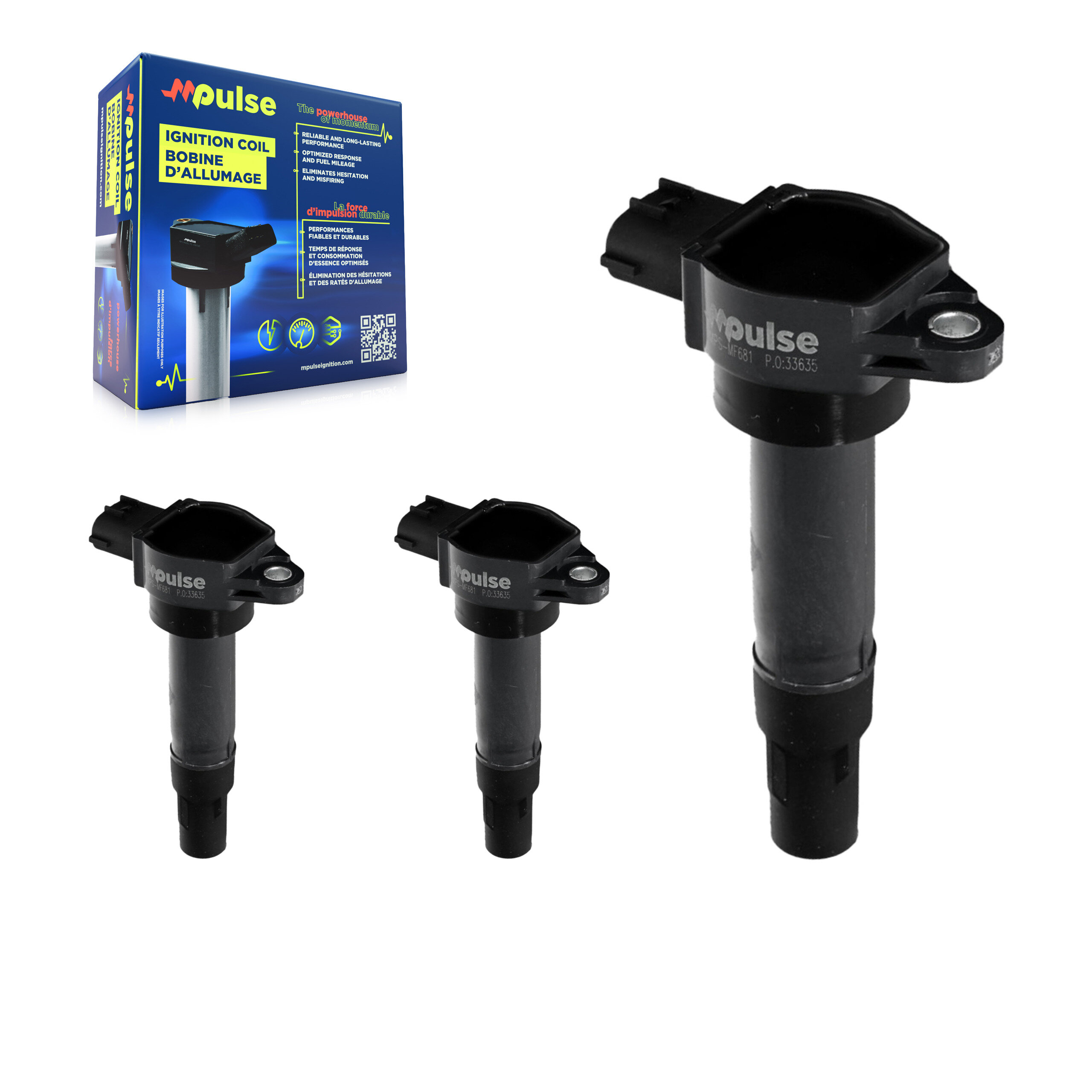 Ignition Coil (3 Pack) For Smart Fortwo KMP-100232