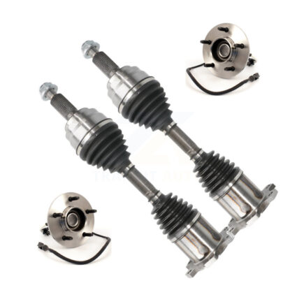 Front CV Axle Drive Shaft And Wheel Hub Bearing Kit For Ford F-150 4WD with 4-Wheel ABS KN7-100408