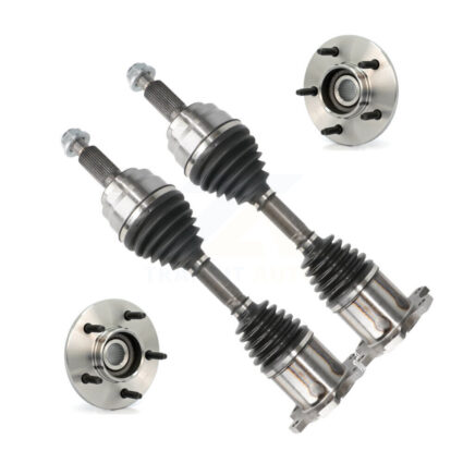 Front CV Axle Drive Shaft And Wheel Hub Bearing Kit For Ford F-150 4WD with 2-Wheel ABS KN7-100409