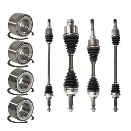 Front Rear CV Axle Drive Shaft And Bearing Kit (8Pc) For 2008 Ford Escape Mazda Tribute KN7-100492