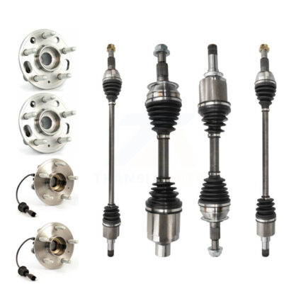 Front Rear CV Axle Drive Shaft And Bearing Kit (8Pc) For Chevrolet Equinox GMC Terrain KN7-100493