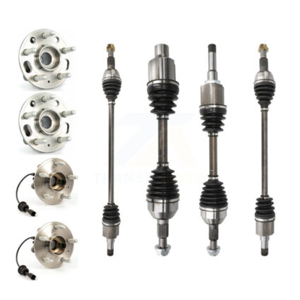 Front Rear CV Axle Drive Shaft And Bearing Kit (8Pc) For Chevrolet Equinox GMC Terrain KN7-100494