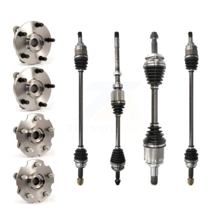 Front Rear CV Axle Drive Shaft And Wheel Hub Bearing Assembly Kit (8Pc) For Toyota RAV4 KN7-100497