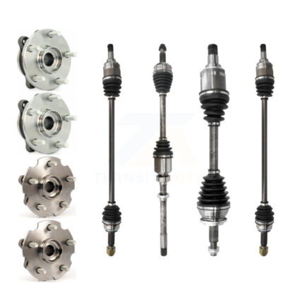 Front Rear CV Axle Drive Shaft And Wheel Hub Bearing Assembly Kit (8Pc) For Toyota RAV4 KN7-100498
