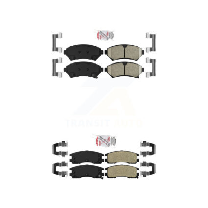 Front Ceramic Rear Semi-Metallic Disc Brake Pads Kit For Buick LeSabre Cadillac DeVille KNF-100056