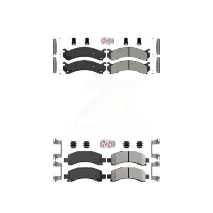 Front Rear Semi-Metallic Disc Brake Pads Kit For GMC Chevrolet Savana 2500 Express 3500 KNF-100069