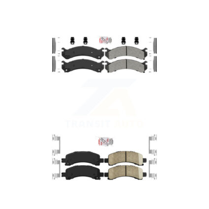 Front Semi-Metallic Rear Ceramic Disc Brake Pads Kit For GMC Chevrolet Savana 2500 3500 KNF-100070