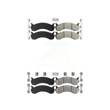 Front Rear Semi-Metallic Disc Brake Pads Kit For Kenworth T370 Thomas Saf-T-Liner 330 M2 KNF-100115