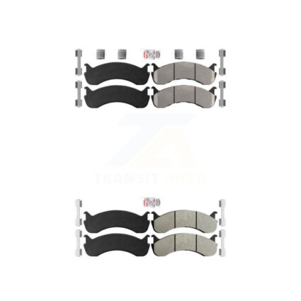 Front Rear Semi-Metallic Disc Brake Pads Kit For Kenworth T370 Thomas Saf-T-Liner 330 M2 KNF-100116