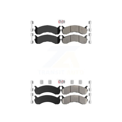 Front Rear Semi-Metallic Disc Brake Pads Kit For Freightliner M2 106 Kenworth T370 Thomas KNF-100125