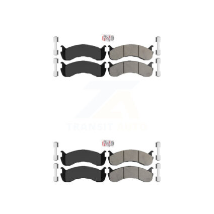 Front Rear Semi-Metallic Disc Brake Pads Kit For Freightliner M2 106 Kenworth T370 Thomas KNF-100126