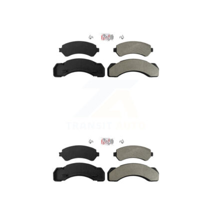 Front Rear Semi-Metallic Disc Brake Pads Kit For GMC C3500 Freightliner Workhorse P42 W42 KNF-100135