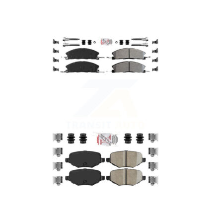 Front Semi-Metallic Rear Ceramic Disc Brake Pads Kit For Ford Explorer Police Interceptor KNF-100157